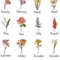 Custom Birth Flowers Bouquet Tee