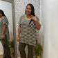 Olive Striped Set