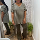 Olive Striped Set