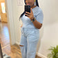 Ash Blue Pants Set