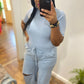Ash Blue Pants Set