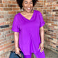 Violet V-Neck Lounge Set