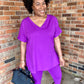 Violet V-Neck Lounge Set