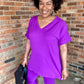 Violet V-Neck Lounge Set