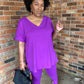 Violet V-Neck Lounge Set