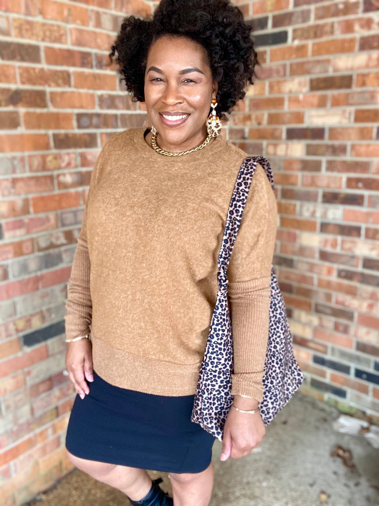Melange Hacci Dolman Sleeve Sweater
