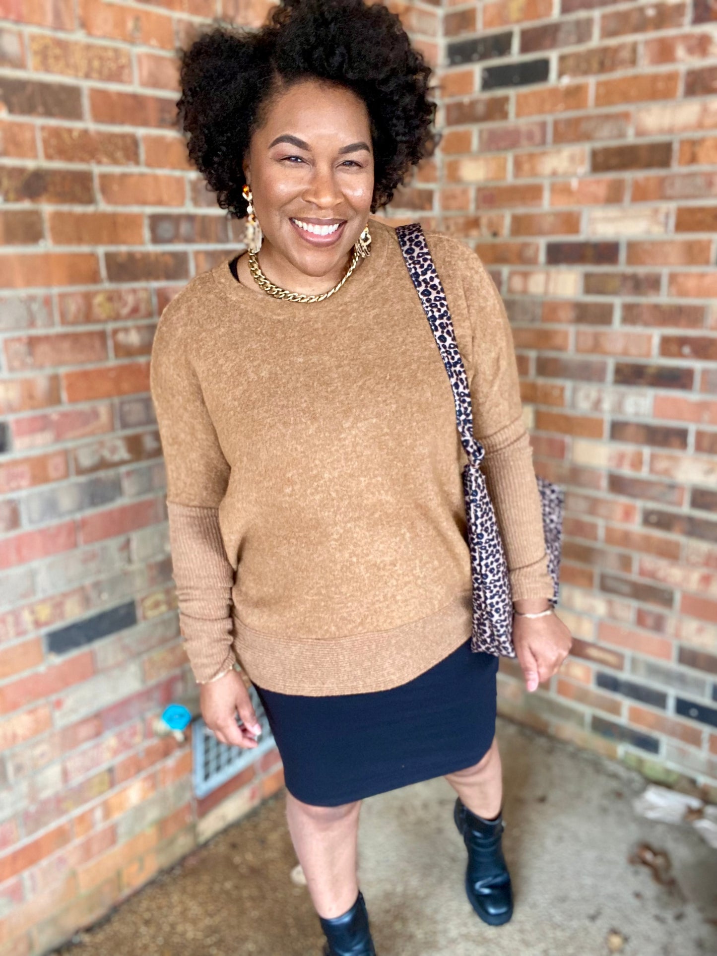 Melange Hacci Dolman Sleeve Sweater