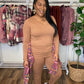 V-neck Set (Camel)