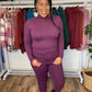 Eggplant Mock Neck Set