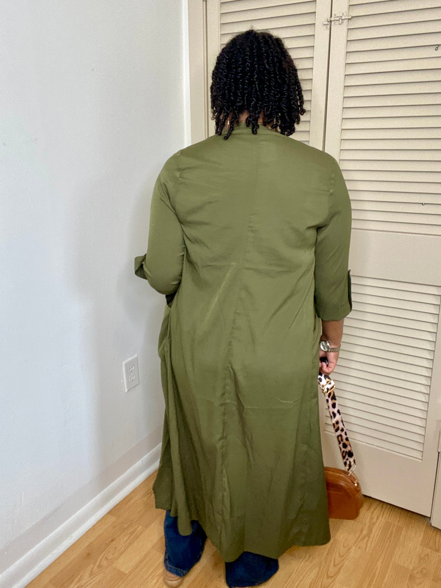 Olive Waterfall Cardi