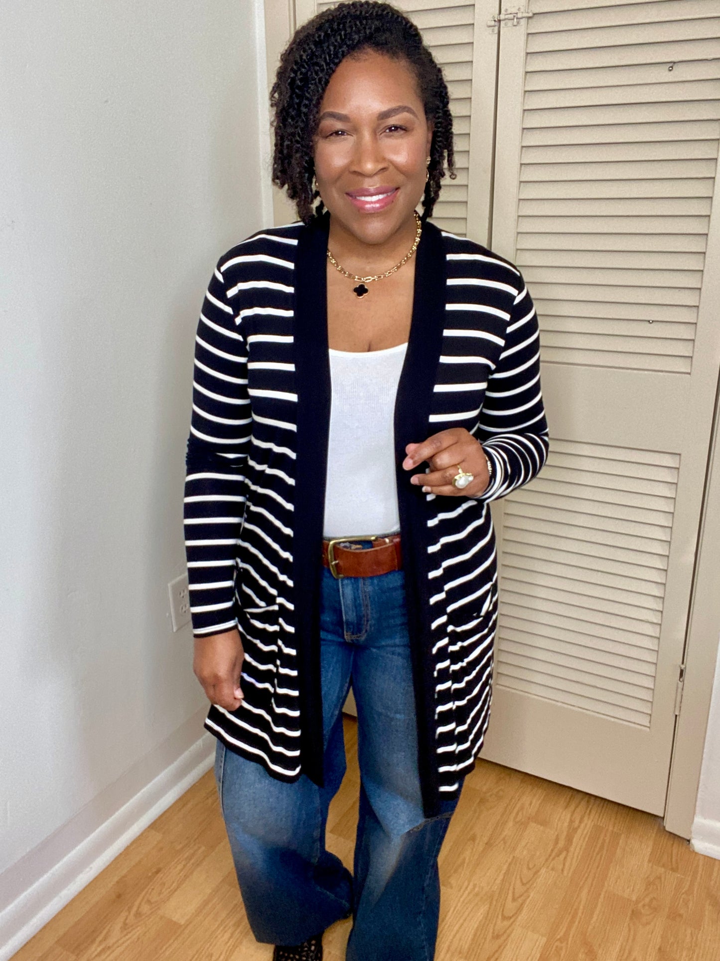 Black/Ivory Cardigan