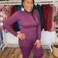 Eggplant Mock Neck Set