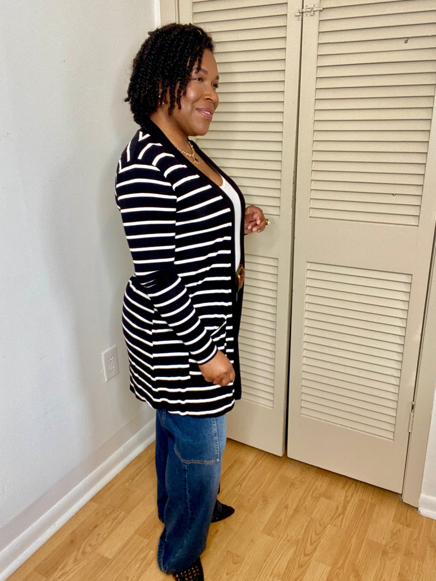 Black/Ivory Cardigan