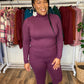 Eggplant Mock Neck Set