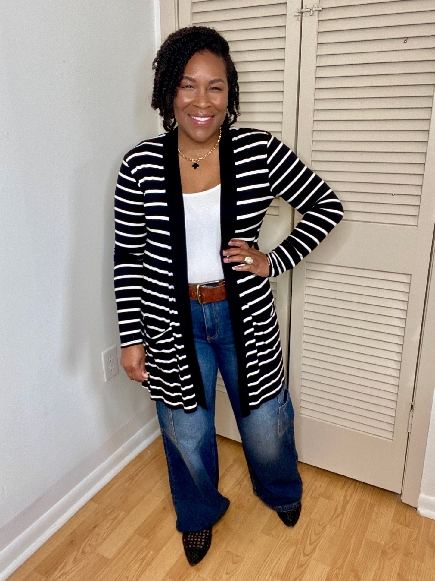 Black/Ivory Cardigan