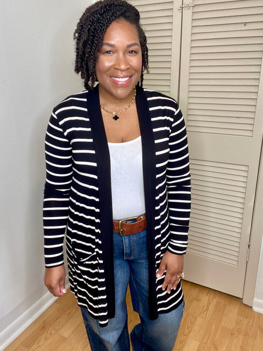 Black/Ivory Cardigan