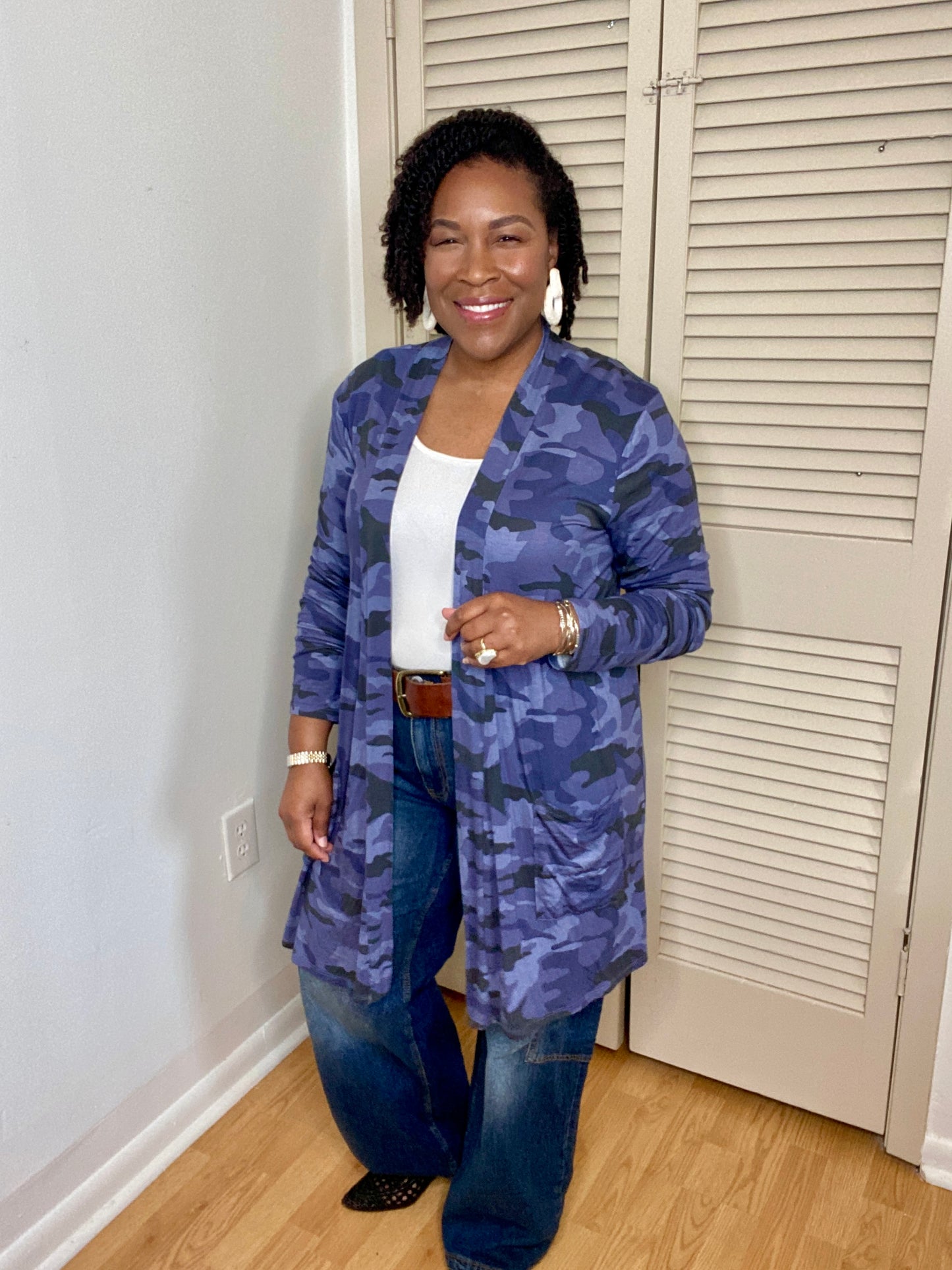 Blue Camo Cardi