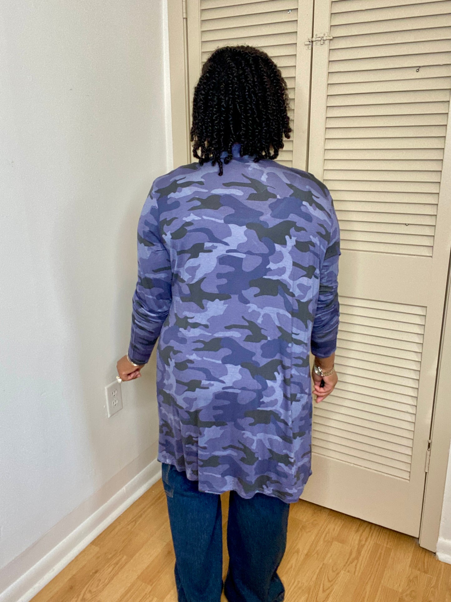 Blue Camo Cardi