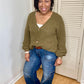 Balloon Sleeve Popcorn Cardigan