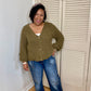 Balloon Sleeve Popcorn Cardigan