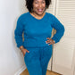 Brushed Hacci Long Sleeve & Pants Set (Teal)