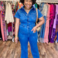 Denim Front Pockets Jumpsuit