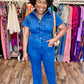 Denim Front Pockets Jumpsuit