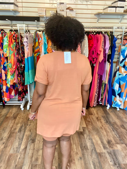 Coordinating Butter Orange Short Set (Plus)