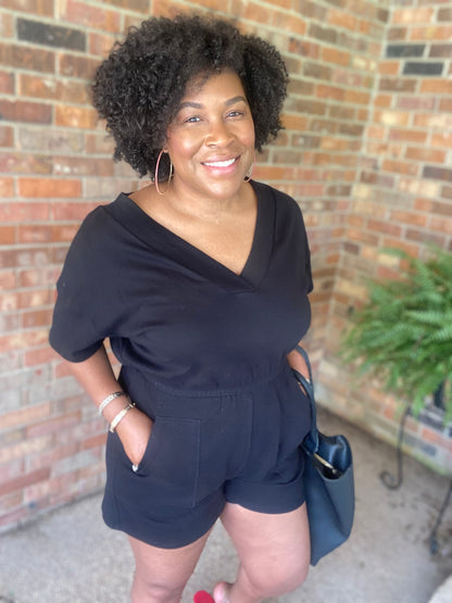 Drop Shoulder Romper