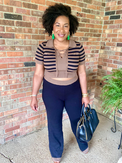 Striped Knit Set