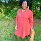 Rust Shirt Dress