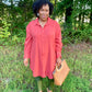 Rust Shirt Dress