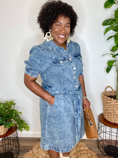 Denim Button Down Dress