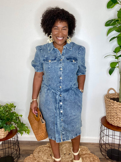 Denim Button Down Dress