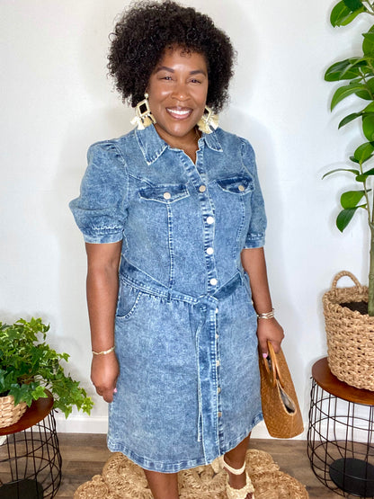 Denim Button Down Dress