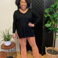 Black Hi Low Sweater