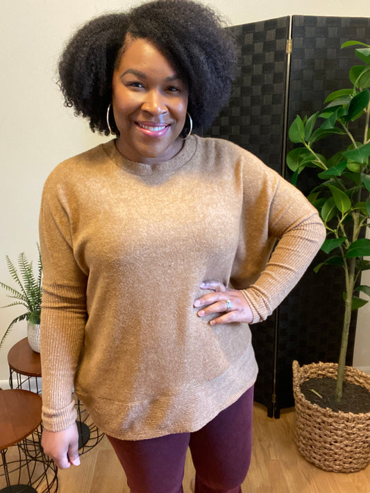 Melange Hacci Dolman Sleeve Sweater