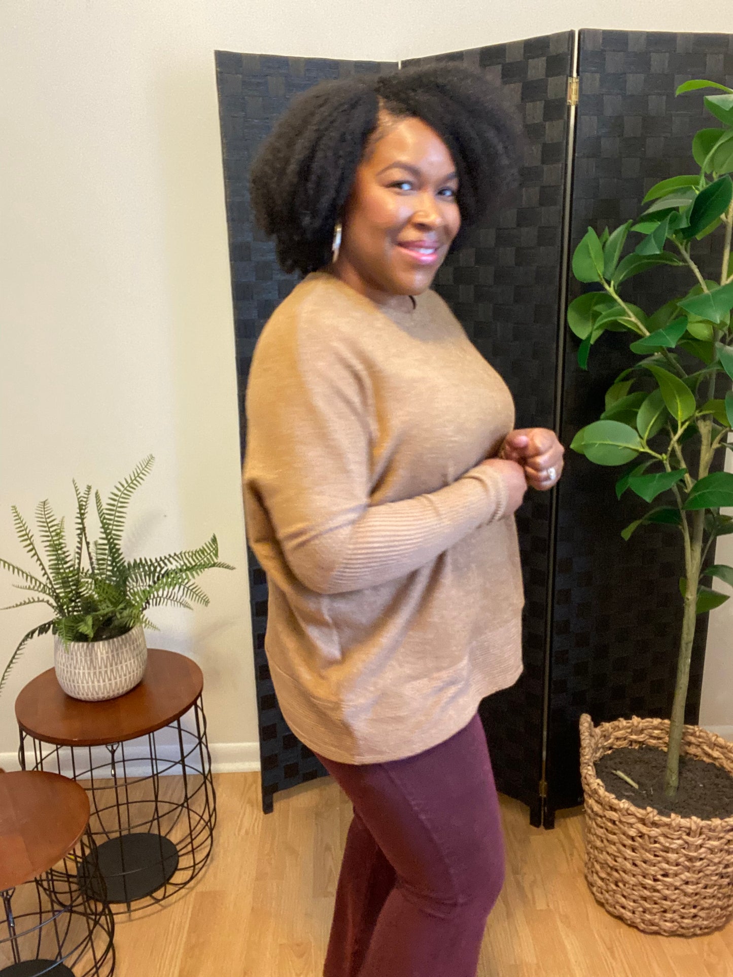 Melange Hacci Dolman Sleeve Sweater