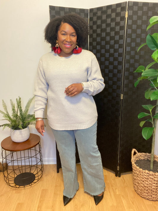 Bone Round Neck Sweater