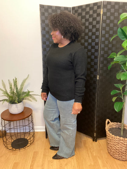 Black Round Neck Sweater