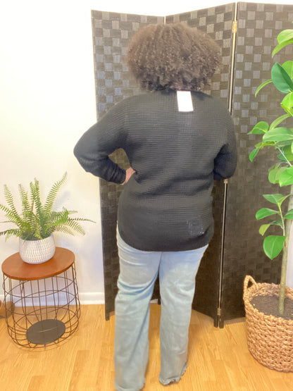 Black Round Neck Sweater
