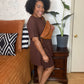 Brown Short Set (1X-3X)