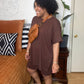 Brown Short Set (1X-3X)