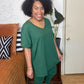 Dark Green V-Neck Lounge Set