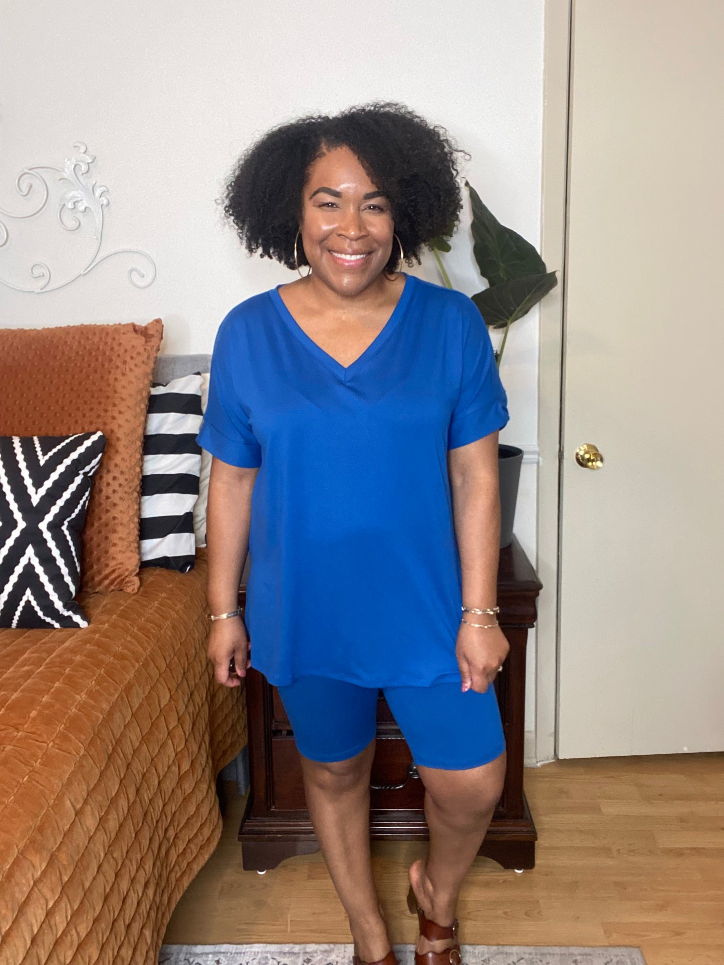 Blue Short Set(1X-3X)