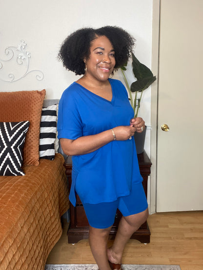 Blue Short Set(1X-3X)