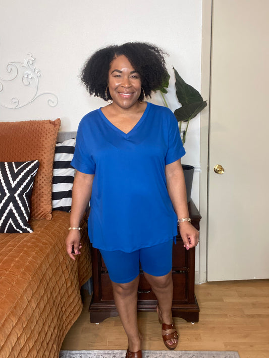 Blue Short Set(1X-3X)