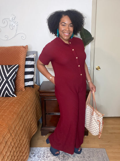 Burgundy Jumpsuit