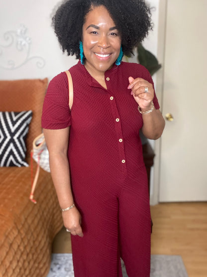 Burgundy Jumpsuit