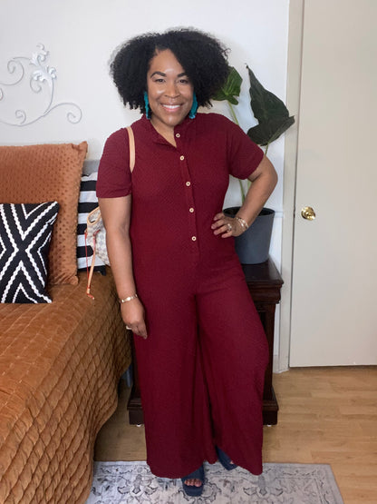 Burgundy Jumpsuit
